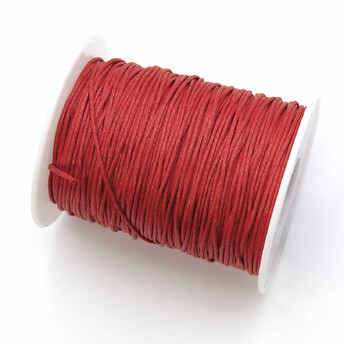 Шнур вощеный 1 мм +-90 м Красный