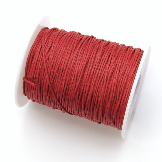 Шнур вощеный 1 мм +-90 м Красный