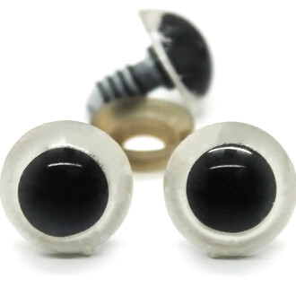 Глаза для игрушек винтовые 16 мм 15 пар Белый