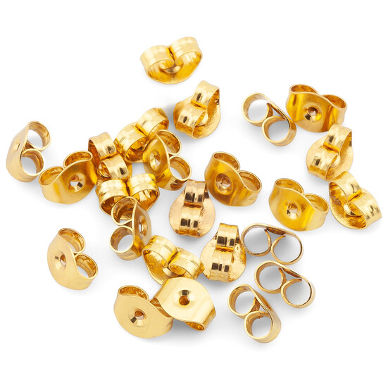 Заглушки для гвоздиков бабочка из нержавеющей стали 6х4,5х3 мм Золотистый +-20 шт.