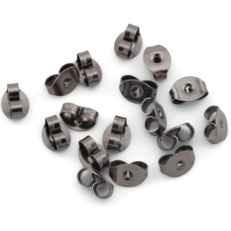 Заглушки для гвоздиков бабочка из нержавеющей стали 6х4,5х3 мм Черный Никель +-20 шт.