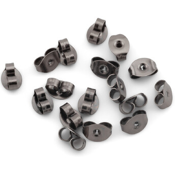 Заглушки для гвоздиков бабочка из нержавеющей стали 6х4,5х3 мм Черный Никель +-20 шт.