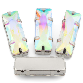 Стразы в цапах пришивные Прямоугольник 8х24 мм АВ 5 шт.