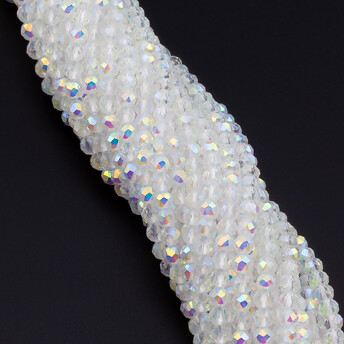 Бусины Шпинель огранка круглая 2 мм Ø 0,5 мм +-200 шт. нить 37 см Лунный АВ+