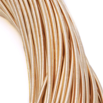 Канитель жесткая 1,2 мм 1 м Золото розовое