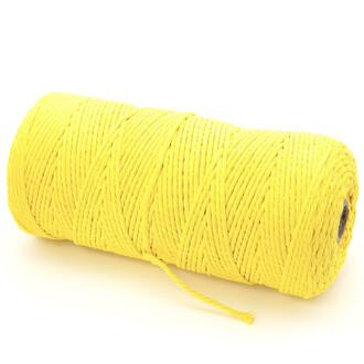Канат для макраме веревка хлопковая 2 мм Желтый +-200 м