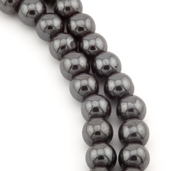 Бусины шар гематит длинна 40 см 10 мм