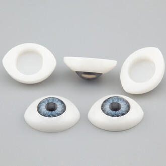 Глаза реалистичные овальные 14х11 мм Серый 10 пар