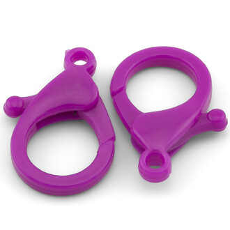 Карабин пластиковый 26 мм 10 шт. Фиолетовый