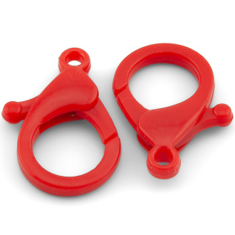 Карабин пластиковый 26 мм 10 шт. Красный