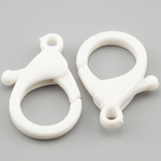 Карабин пластиковый 26 мм 10 шт. Белый