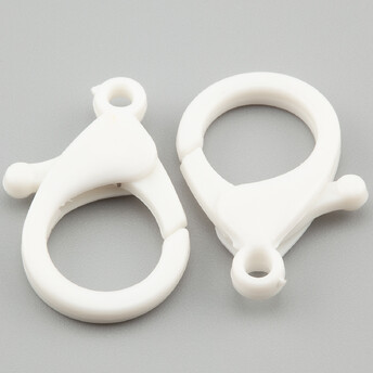 Карабин пластиковый 26 мм 10 шт. Белый