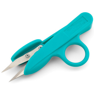 Сниппер ножницы ниткорезы с кольцом пластиковый корпус 12,1х3 см 1 шт. Бирюзовый