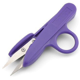 Сниппер ножницы ниткорезы с кольцом пластиковый корпус 12,1х3 см 1 шт. Фиолетовый