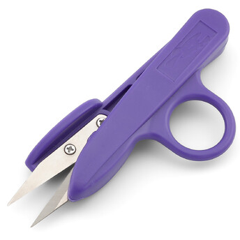 Сниппер ножницы ниткорезы с кольцом пластиковый корпус 12,1х3 см 1 шт. Фиолетовый
