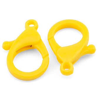 Карабин пластиковый 26 мм 10 шт. Желтый