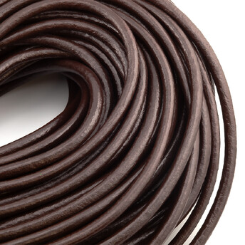 Шнур кожаный 2 мм 1 м Коричневый