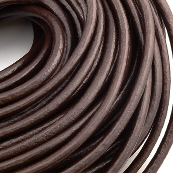 Шнур кожаный 5 мм 1 м Коричневый
