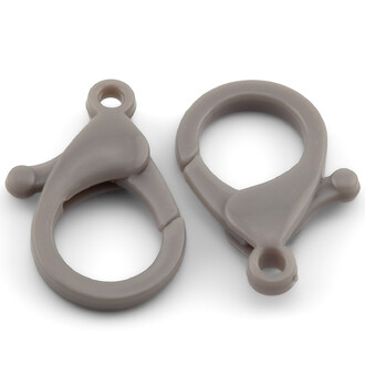 Карабин пластиковый 26 мм 10 шт. Серый