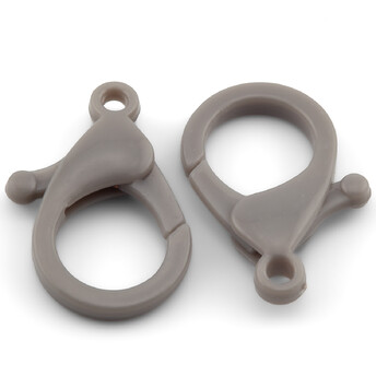 Карабин пластиковый 26 мм 10 шт. Серый