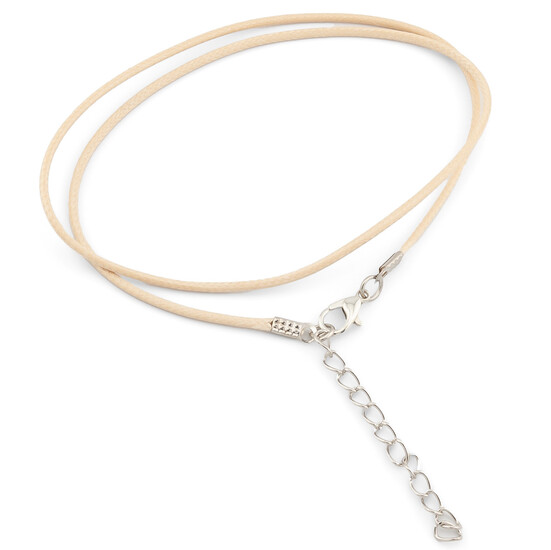 Шнурок на шею Полиэстер 1,5 мм 43 см 1 шт. Бежевый