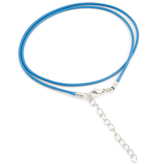 Шнурок на шею Полиэстер 1,5 мм 43 см 1 шт. Голубой