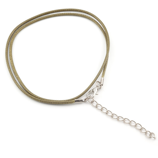 Шнурок на шею Полиэстер 1,5 мм 43 см 1 шт. Хаки