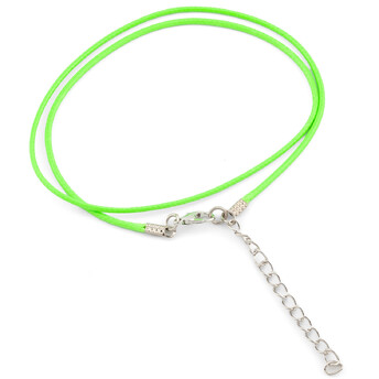 Шнурок на шею Полиэстер 1,5 мм 43 см 1 шт. Салатовый неон