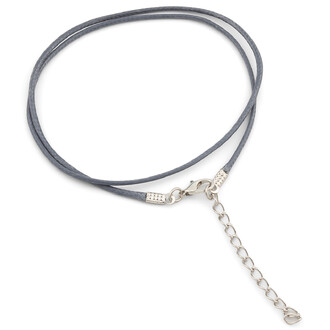 Шнурок на шею Полиэстер 1,5 мм 43 см 1 шт. Серый