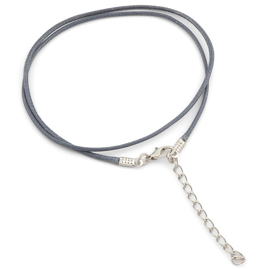 Шнурок на шею Полиэстер 1,5 мм 43 см 1 шт. Серый