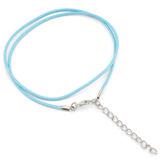 Шнурок на шею Полиэстер 1,5 мм 43 см 1 шт. Небесный
