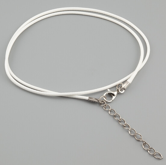 Шнурок на шею Полиэстер 1,5 мм 43 см 1 шт. Белый