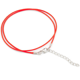 Шнурок на шею Полиэстер 1,5 мм 43 см 1 шт. Морковный неон