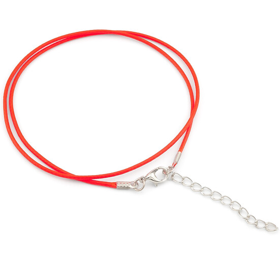 Шнурок на шею Полиэстер 1,5 мм 43 см 1 шт. Морковный неон