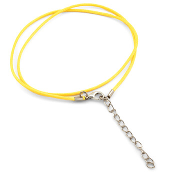 Шнурок на шею Полиэстер 1,5 мм 43 см 1 шт. Желтый