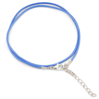 Шнурок на шею Полиэстер 1,5 мм 43 см 1 шт. Синий