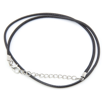 Шнурок на шею Полиэстер 2 мм 43 см 1 шт. Черный