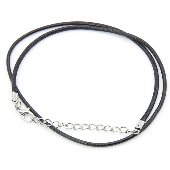 Шнурок на шею Полиэстер 2 мм 43 см 1 шт. Черный