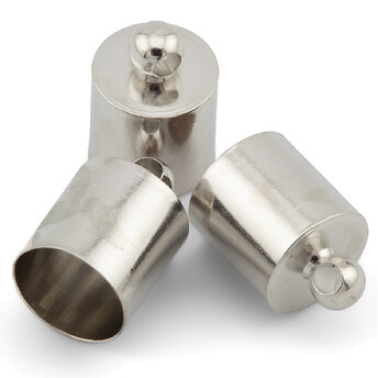 Колпачок-окончание для бус 12х8 мм 15 шт. Цвет платина