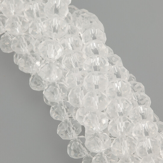 Бусины Swarovski огранка рондель 4х3,5 мм Ø 0,8 мм ±40 см (±110 шт.) Прозрачный