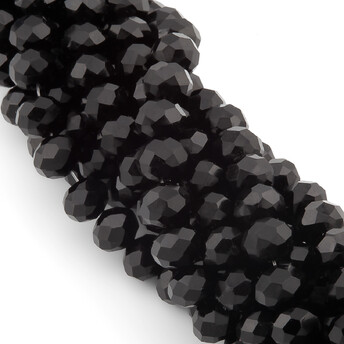 Бусины Swarovski огранка рондель 6х4,8 мм Ø 1 мм ±39 см (±82 шт.) Черный