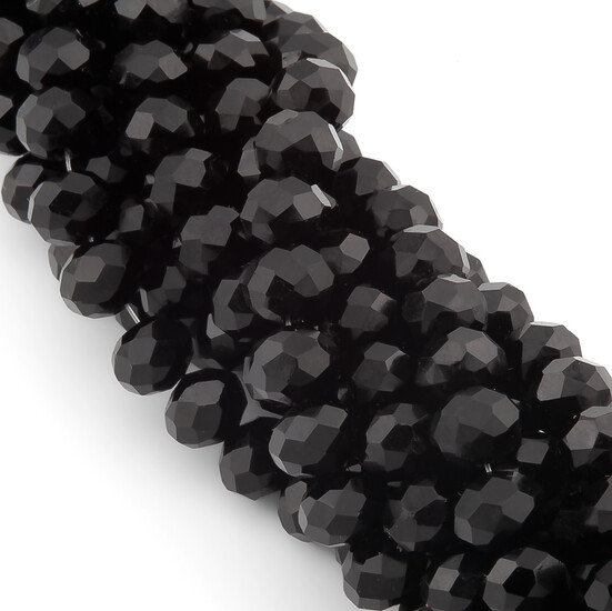 Бусины Swarovski огранка рондель 3х2,5 мм Ø 0,8 мм ±36 см (±153 шт.) Черный