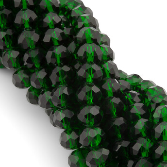 Бусины Swarovski огранка рондель 4х3,5 мм Ø 0,8 мм ±40 см (±110 шт.) Изумрудный прозрачный