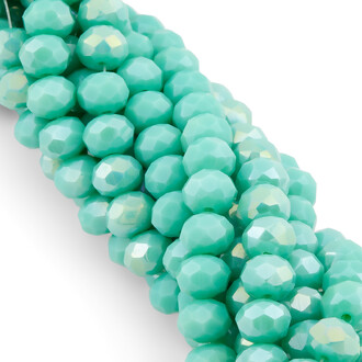 Намистини Swarovski огранювання рондель 6х4,8 мм Ø 1 мм 40 см (+-85 шт.) Тіффані АВ непрозорий