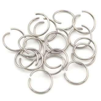 Соединительное кольцо из нерж.стали одинарное 12х1 мм +-100 шт. Платина