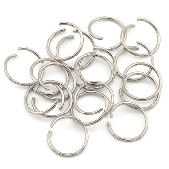 Соединительное кольцо из нерж.стали одинарное 12х1 мм +-100 шт. Платина