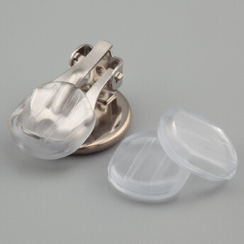 Накладка-подушечка для клипс силиконовая 10х9 мм 10 шт. Прозрачный