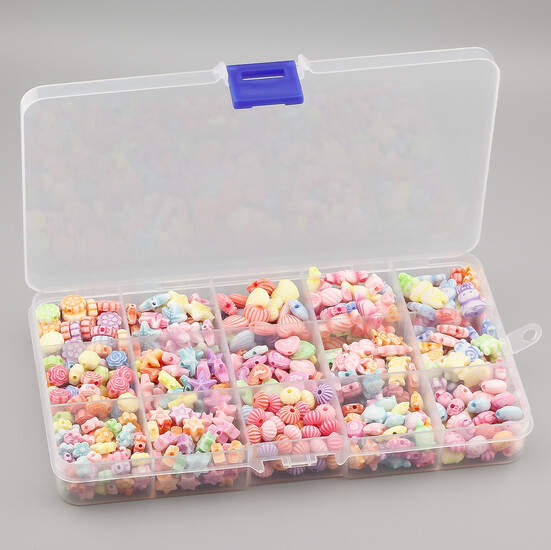 Набор для изготовления украшений №16 17х10х2 см 15 отделений (±530 шт.)