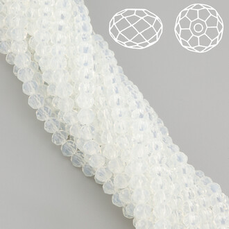 Бусины Swarovski огранка рондель 4х3,5 мм Ø 0,8 мм 42 см (+-120 шт.) Лунный