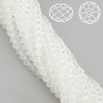 Бусины Swarovski огранка рондель 3,5х3 мм Ø 0,8 мм 34 см (+-124 шт.) Лунный